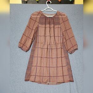 Madewell silk peasant dress. Size 4